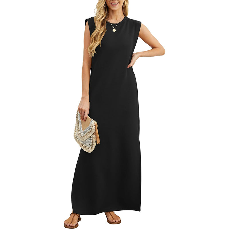 🔥SUMMER SALE 49% OFF⏰NEW CASUAL LOOSE SPLIT WRINKLE-FREE MAXI DRESS-5