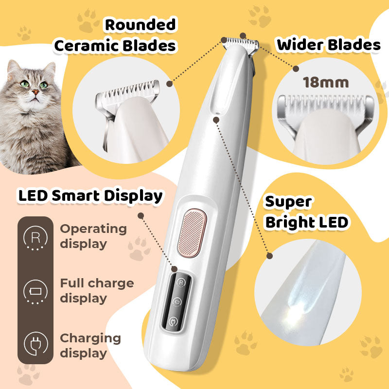 🎉⏰ Limited-time offer 49% Off Today Only! 💥⏳Waterproof Rechargeable Pet Shaver with LED Light-5