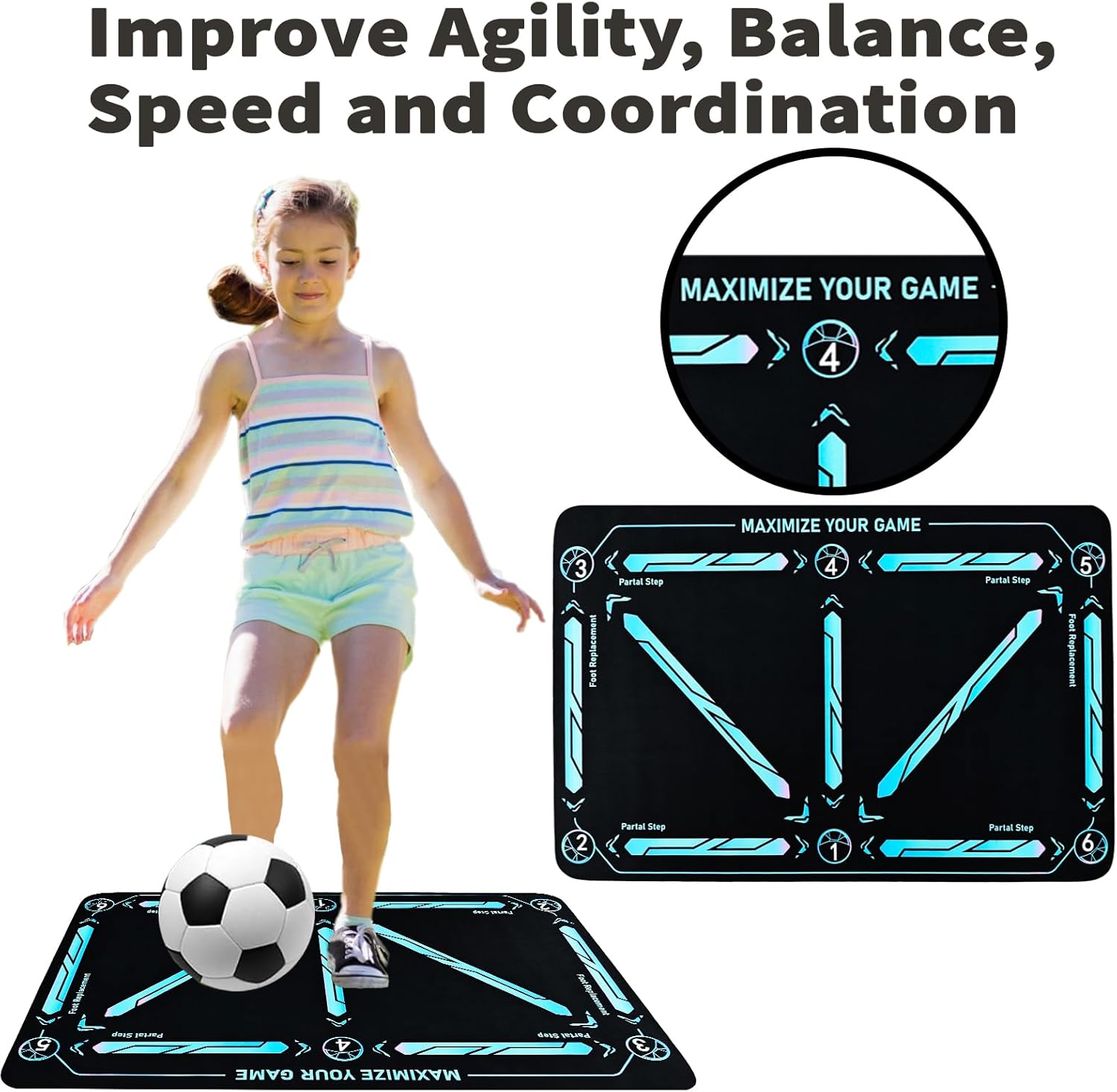 🔥Last Day Promotion 49% OFF - ⚽Soccer Train Mat for All Levels Non-Slip Silent-5