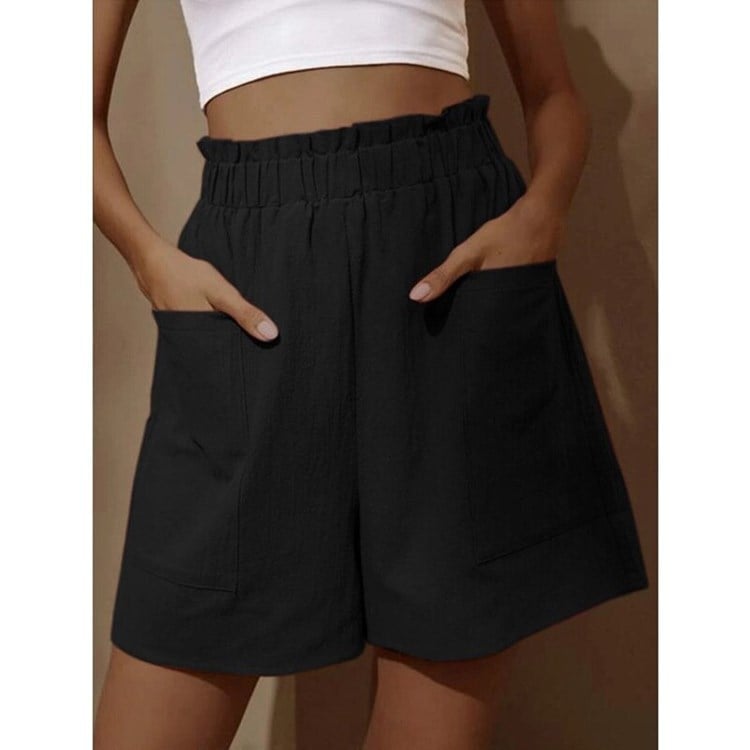 🔥Hot Sale - Women's Cotton High Waist Pocket Shorts-6