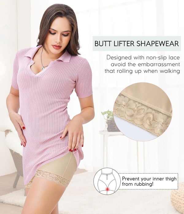 💞LAST DAY SALE 49% OFF💞Lace Steel Boned Butt Enhancer Shorts Shapewear💃🏽-9