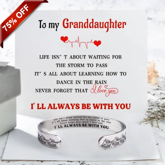 💖HOT SALE 75% OFF💖For Granddaughter I'll Always Be There For You Wave Cuff Bracelet