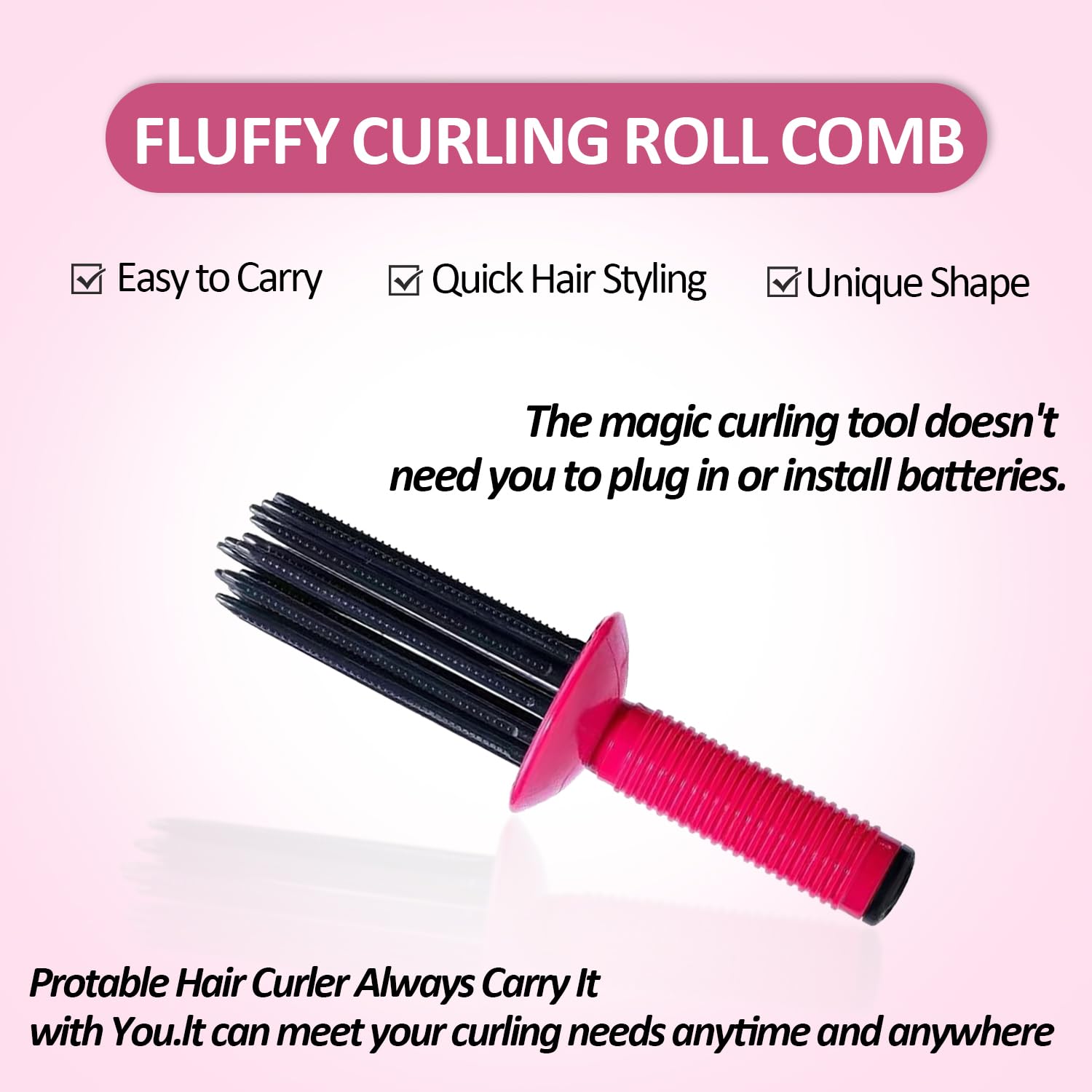 🔥HOT SALE 49% OFF🔥2024 New Fluffy Curling Roll Comb-1