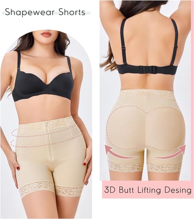 💞LAST DAY SALE 49% OFF💞Lace Steel Boned Butt Enhancer Shorts Shapewear💃🏽-10