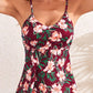 🩱Hot Sale 49% OFF👙 Tummy Control V Neck Twist Knot Tropical Skirted One Piece Swimdress-29