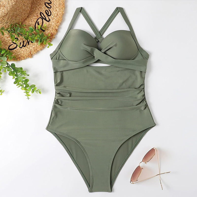 🌊LAST DAY SALE 49% OFF🔥Women's Cut-out One-Piece Swimsuit-5