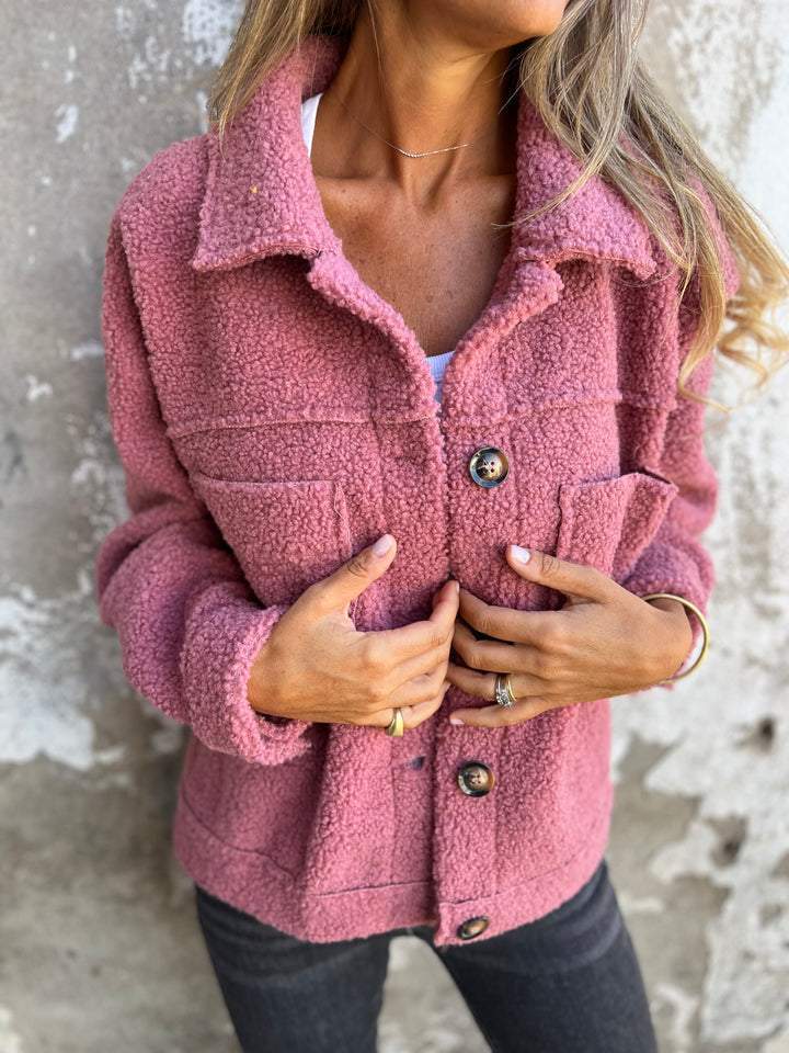 🍂Fall Specials 49% OFF🍂Women's Warm Lapel Cropped Jacket-2