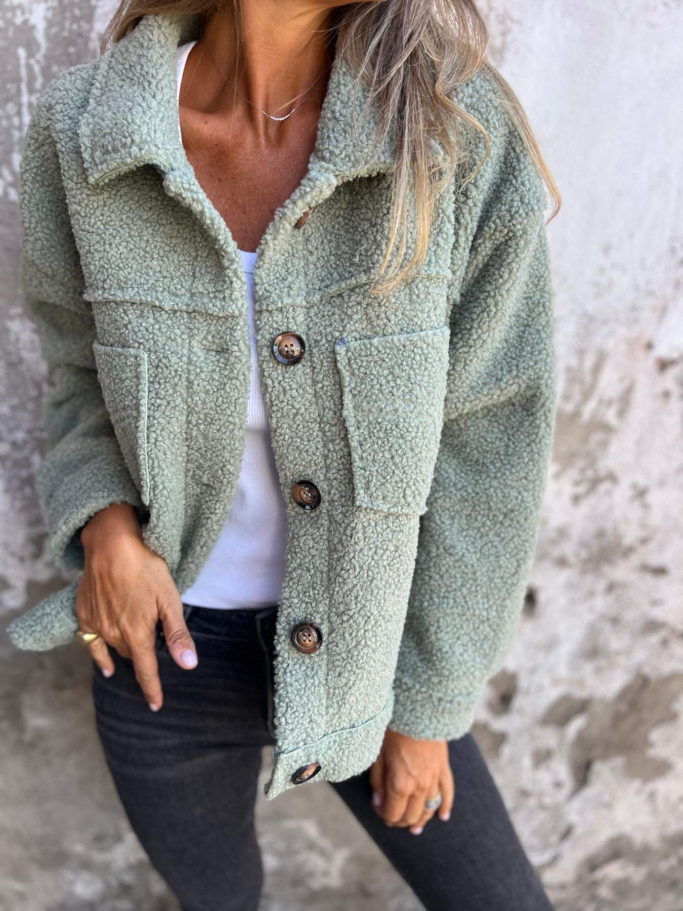 🍂Fall Specials 49% OFF🍂Women's Warm Lapel Cropped Jacket-3