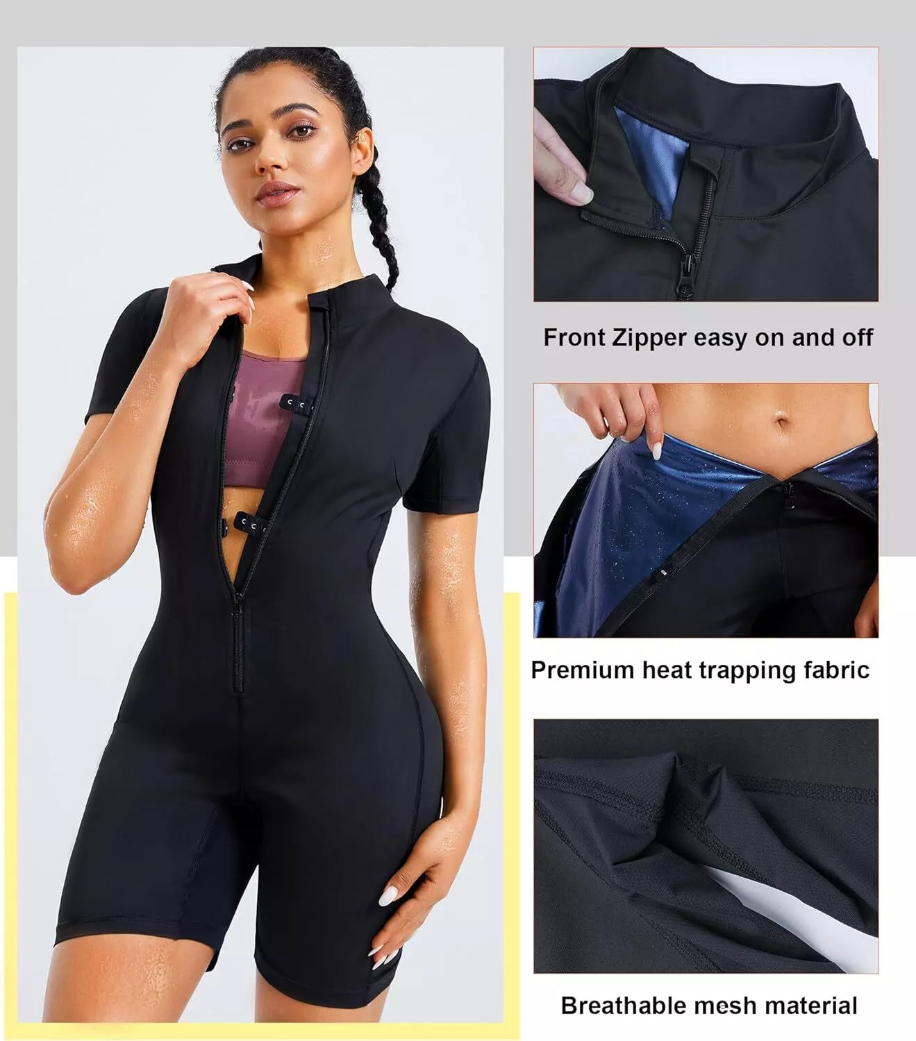 🔥HOT SALE 49% OFF🔥Women's Full Body Shapewear Sauna Suits-5