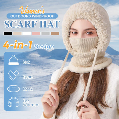 🏆Last Day-50% Off🔥Women's Outdoors Windproof Scarf Hat