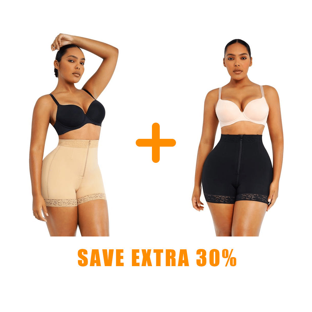 💃HOT SALE 49% OFF💞Lace Steel Boned Butt Enhancer Shorts Shapewear 4-15