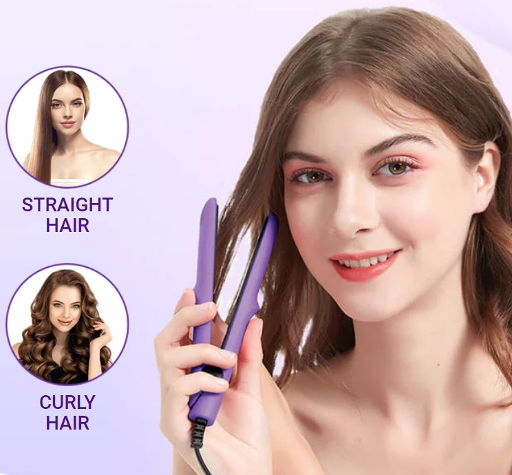 🎁Hot Sale 49% OFF⏳2-in-1 Mini Curling Wand & Flat Iron Hair Straightener-4