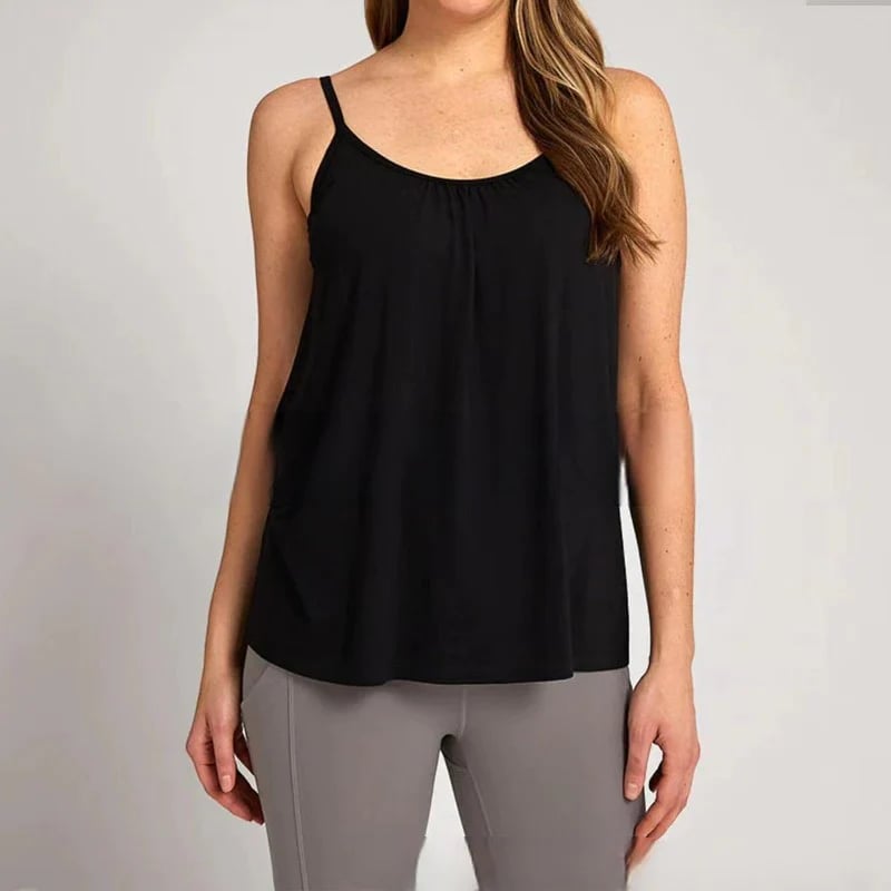 🏆HOT SALE 49% OFF - Loose-fitting Tank Top With Built-in Bra-12