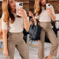 🔥Hot Sale - 49% Off👖Tummy Control Twill Cropped Wide Leg Pant-11