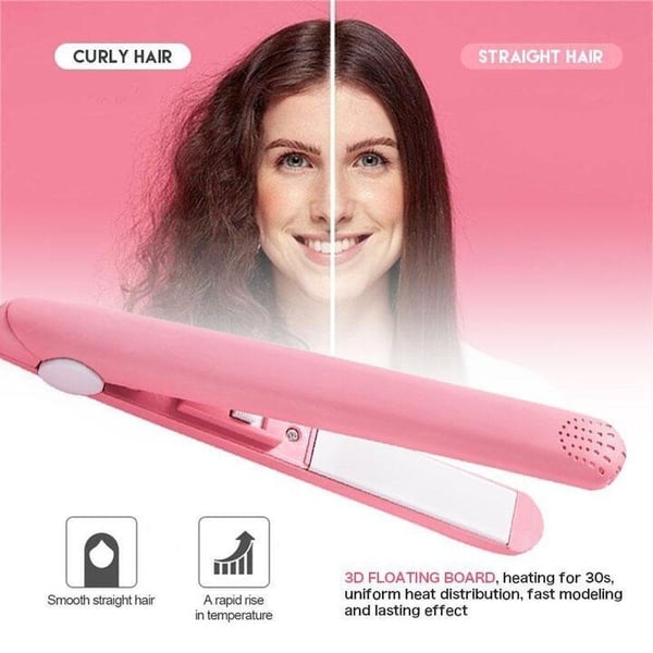 🎁Hot Sale 49% OFF⏳2-in-1 Mini Curling Wand & Flat Iron Hair Straightener-2