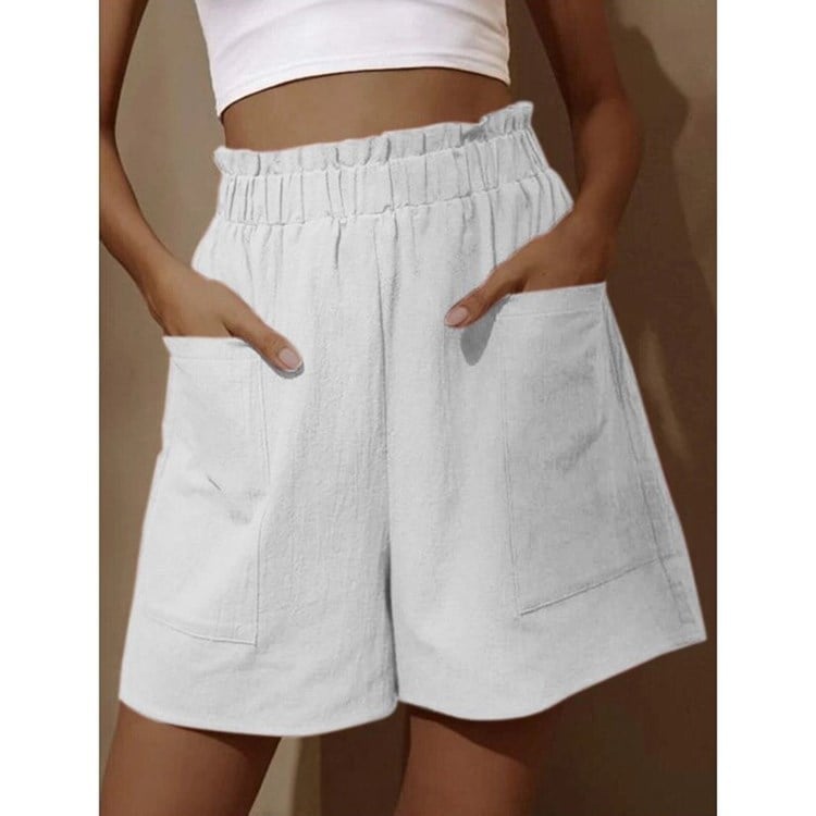 🔥Hot Sale - Women's Cotton High Waist Pocket Shorts-7