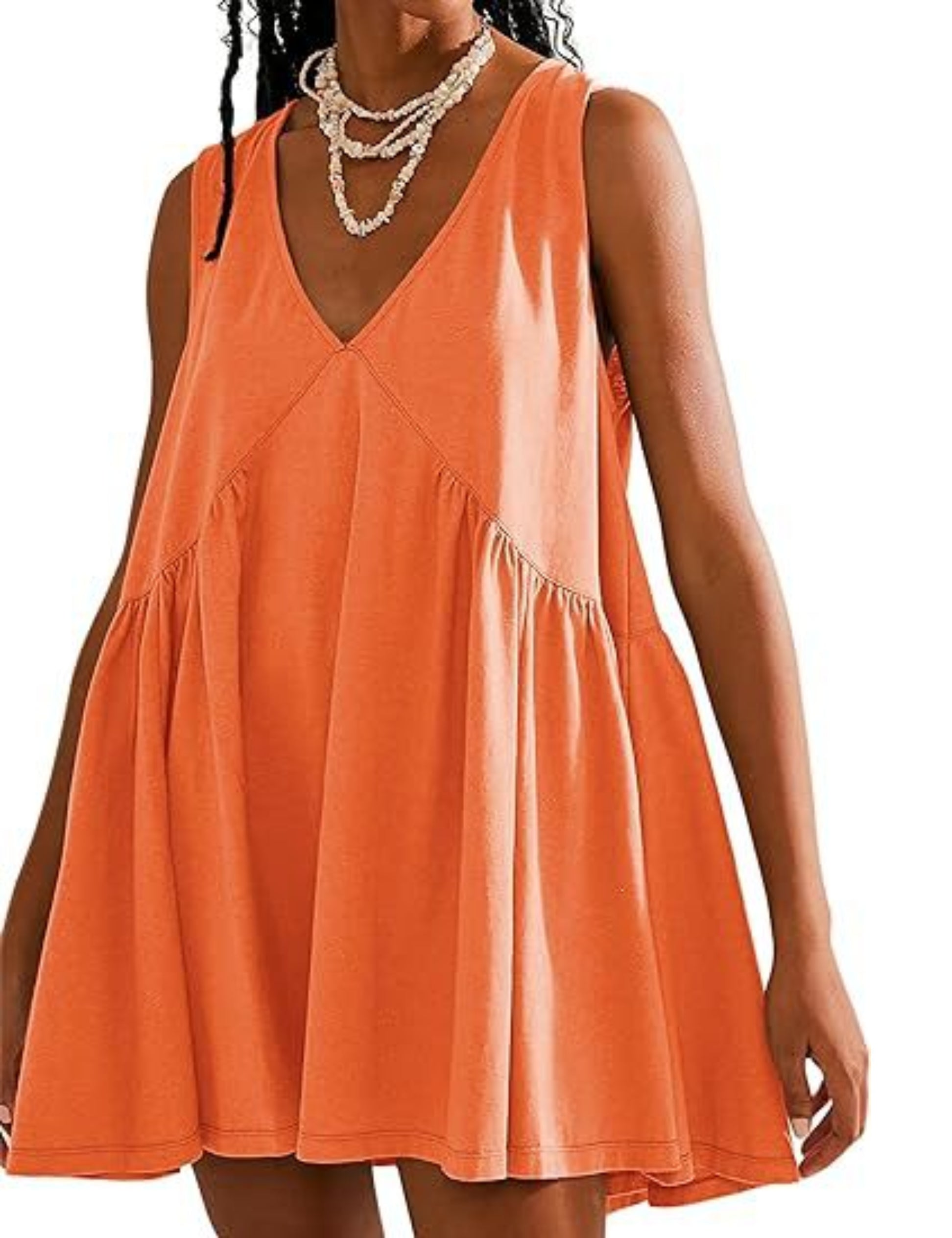 🔥SUMMER SALE 49% OFF💃2024 Women's Summer V-Neck Sleeveless Mini Dress (With Pockets)-9