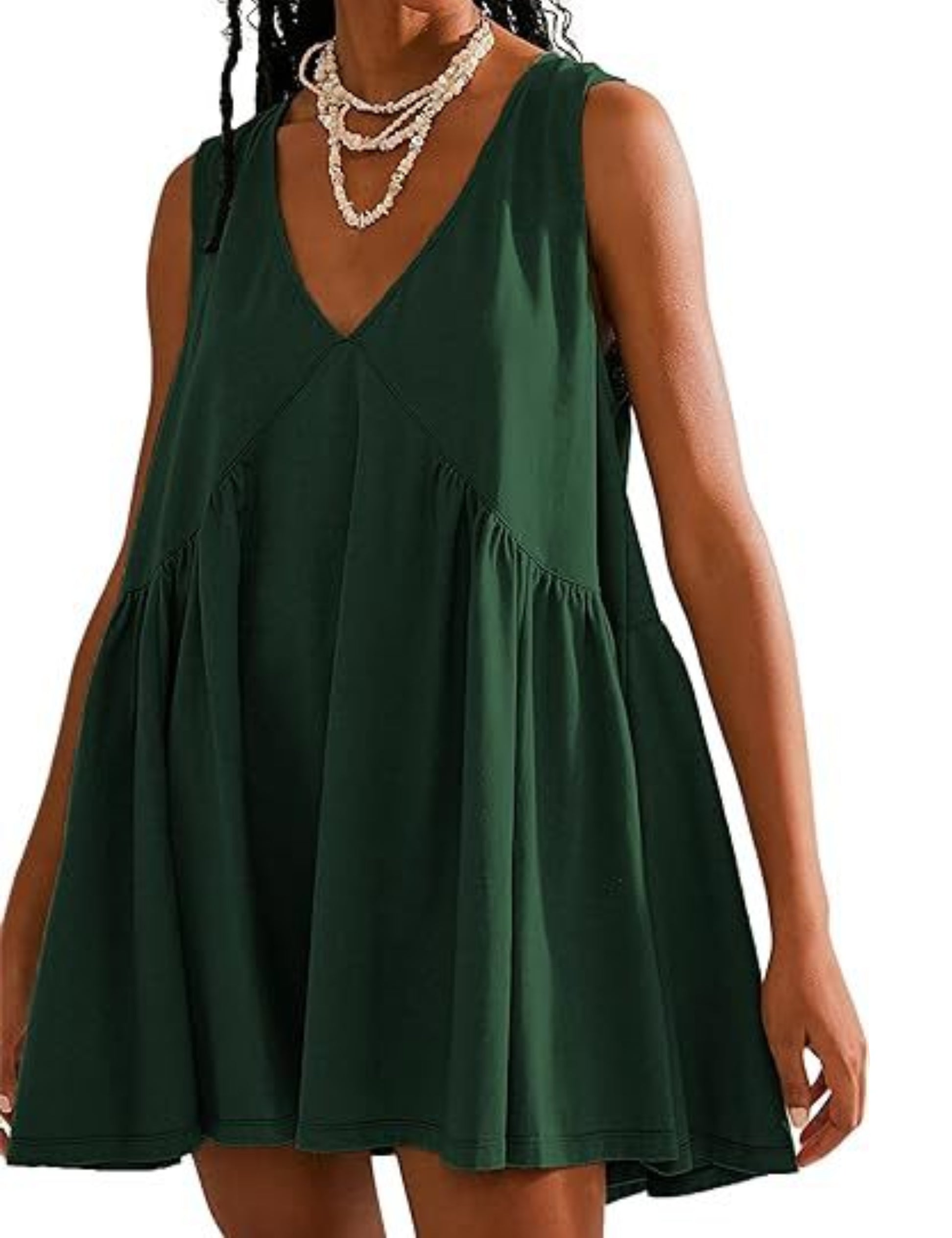 🔥SUMMER SALE 49% OFF💃2024 Women's Summer V-Neck Sleeveless Mini Dress (With Pockets)-10