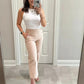 🔥Hot Sale - 49% Off👖Tummy Control Twill Cropped Wide Leg Pant-7