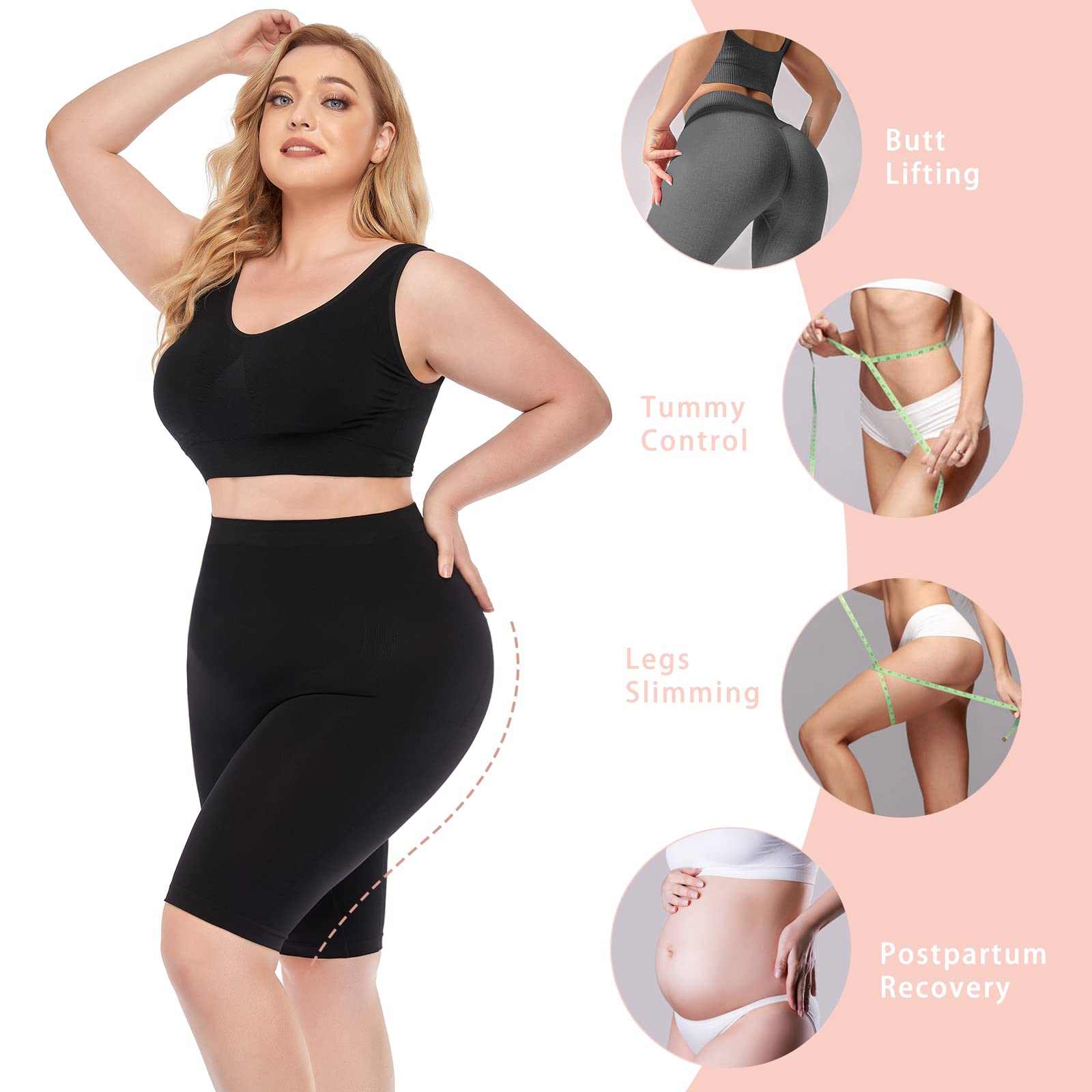 🔥LAST DAY 49% OFF💃High Waisted Tummy Control Shapewear Shorts-9