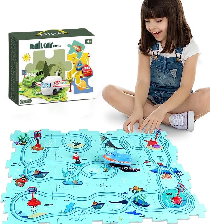 🎅Hot Sale 49% Off✨- 🚗Kids Car Track Set🎁-5