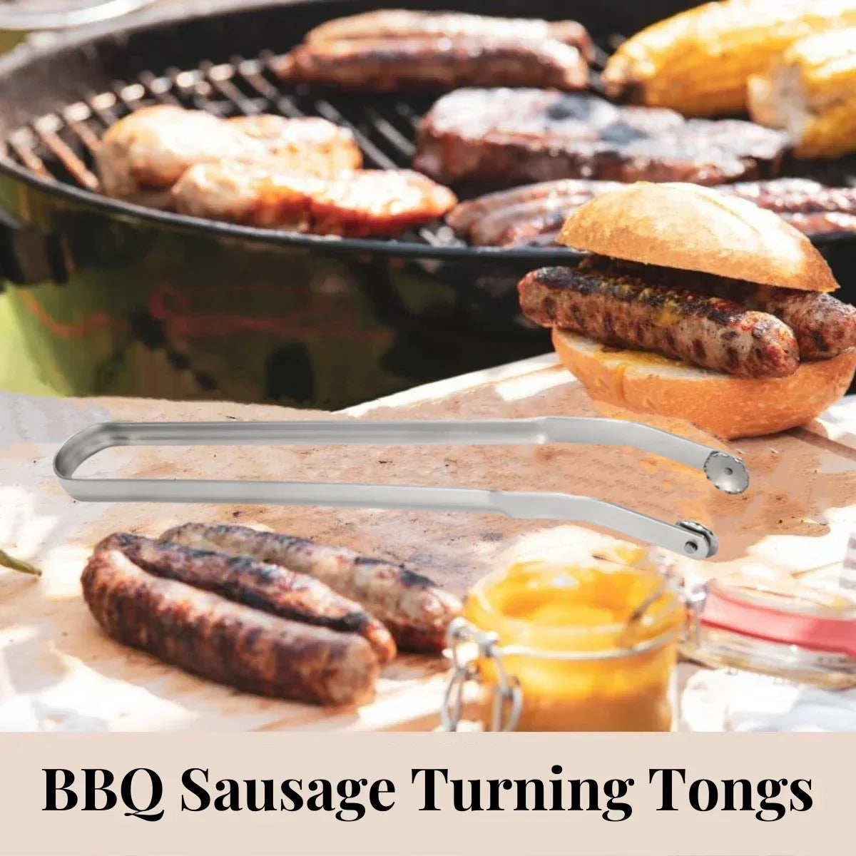 🔥HOT SALE 49% OFF✨BBQ Sausage Turning Tongs