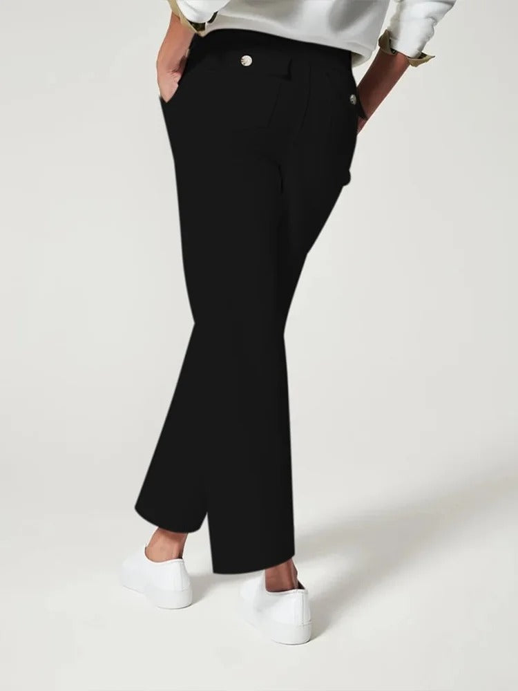 🔥Hot Sale - 49% Off👖Tummy Control Twill Cropped Wide Leg Pant-15