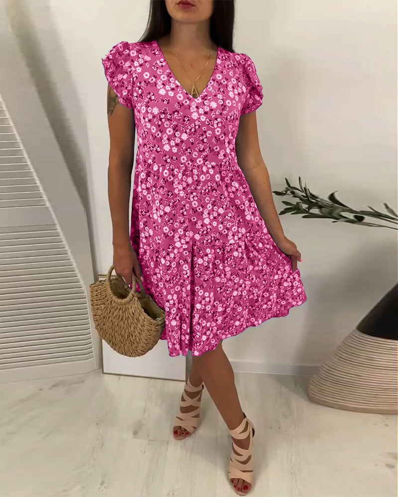 🔥Hot Sale 49% OFF💃Floral V-neck Sleeveless Vacation Dress-4