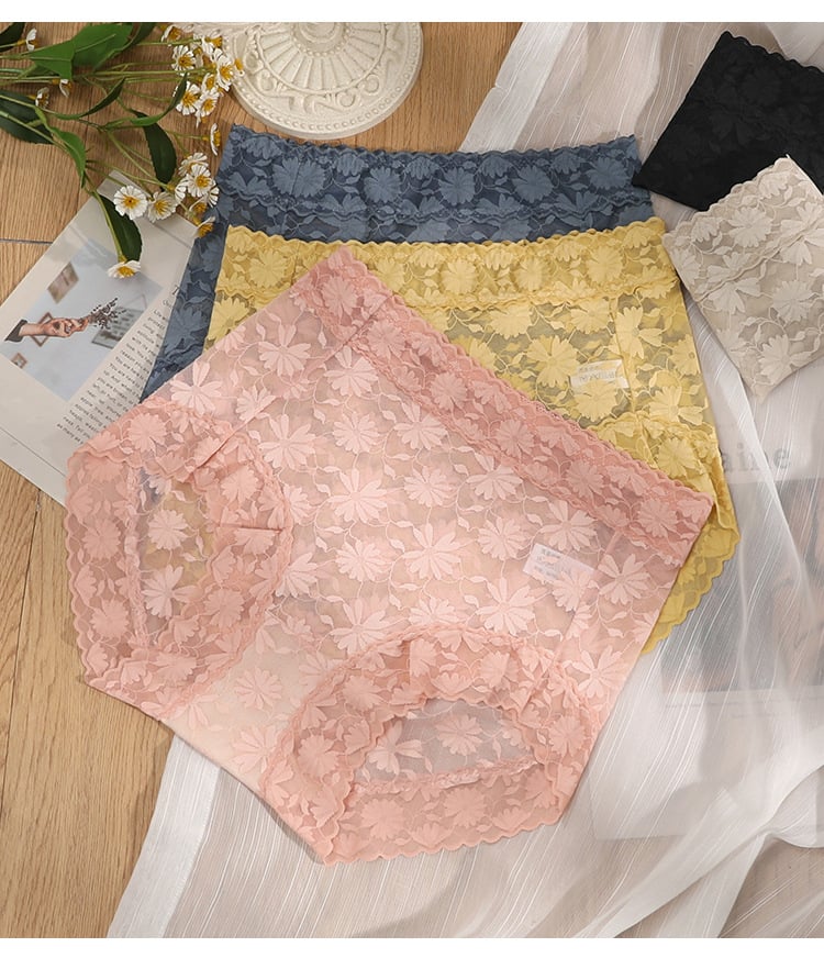 🌷✨️Pay 1 Get 2 Packs Free🌷✨️Sexy Seamless Thin Lace Silk Care Panties-21