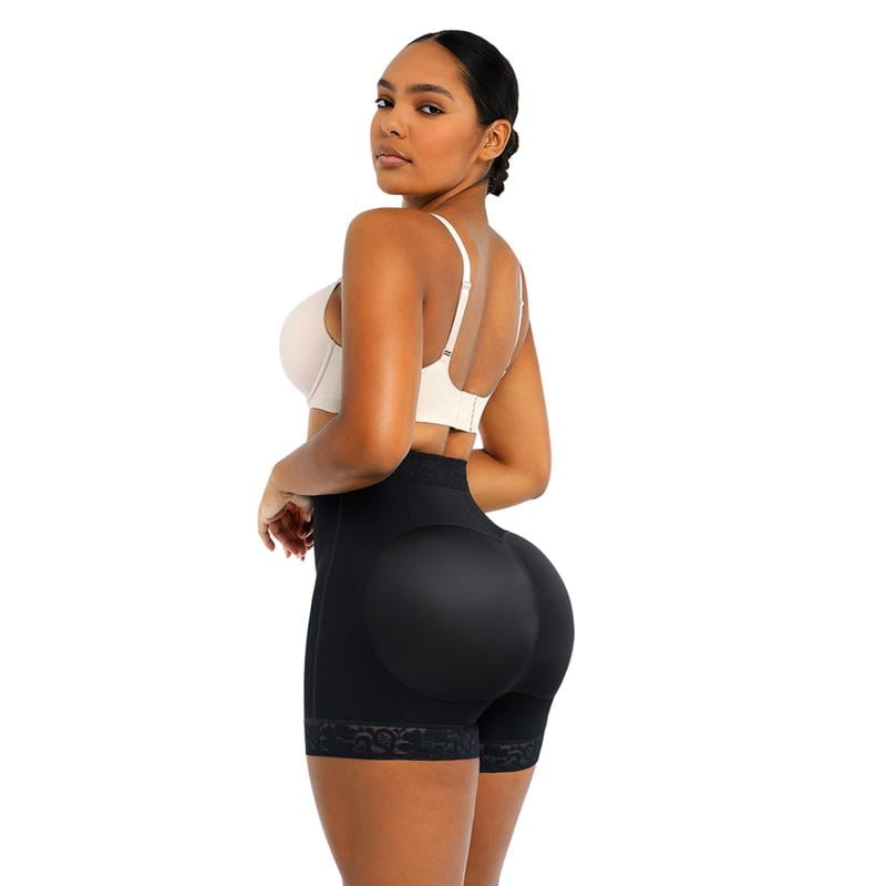 💞LAST DAY SALE 49% OFF💞Lace Steel Boned Butt Enhancer Shorts Shapewear💃🏽-4