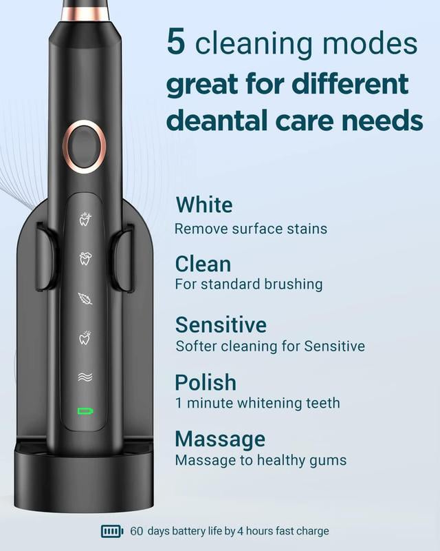 🔥Summer Promotion 49% OFF - Portable Adult Sonic Electric Toothbrush-3