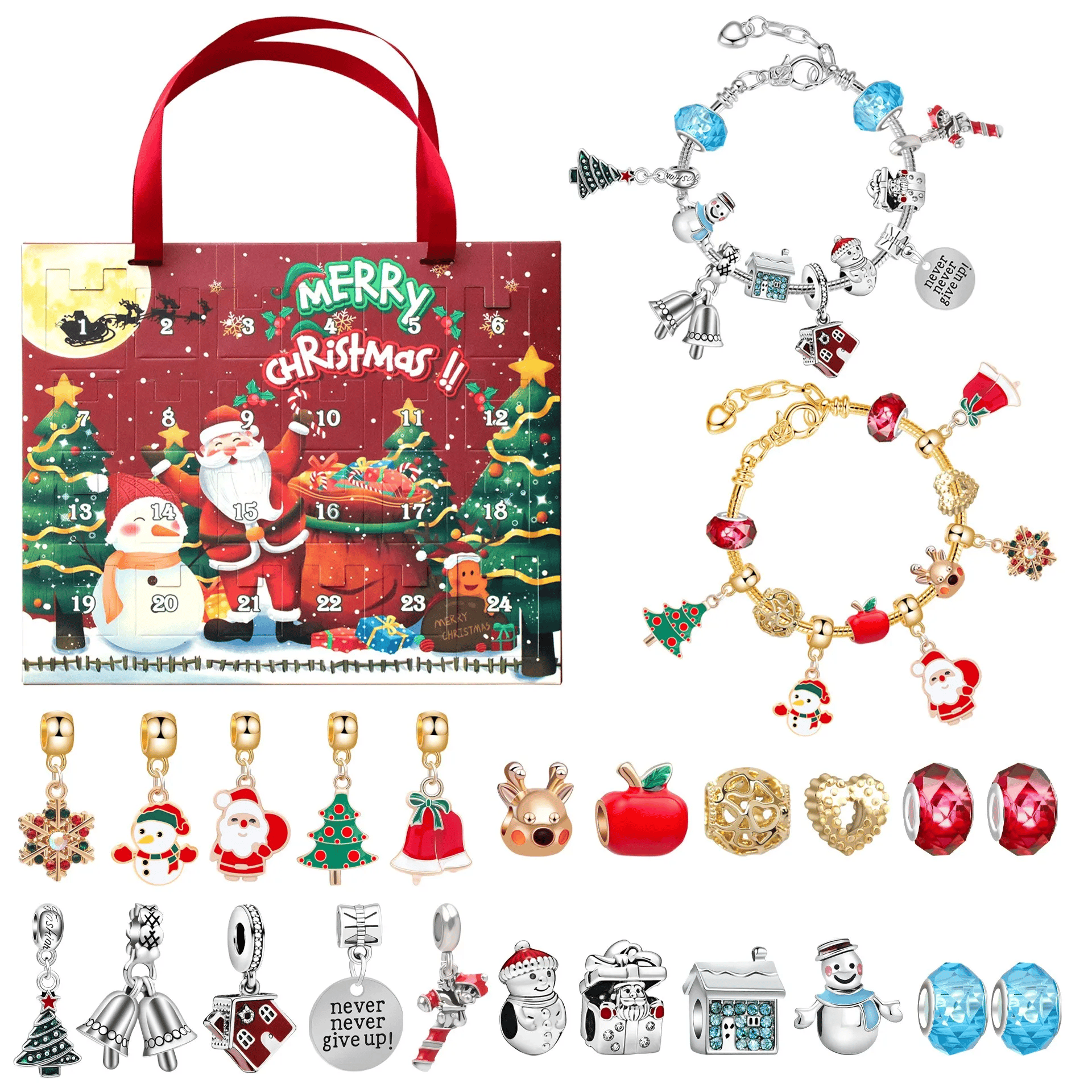 🔥Hot Sale 49% Off🎁24 Pcs DIY Christmas Advent Calendar Bracelets Set-3