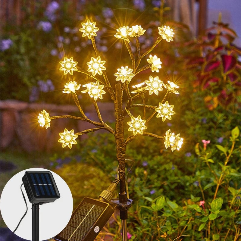 🎁LAST DAY 49% OFF✨Outdoor Waterproof Cherry Blossom  Multicolor Solar Garden Lights🎉-2