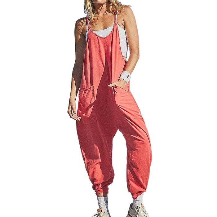 🔥Hot Sale- 49% OFF🔥Solid V-Neck Sling Pocket Jumpsuit-11