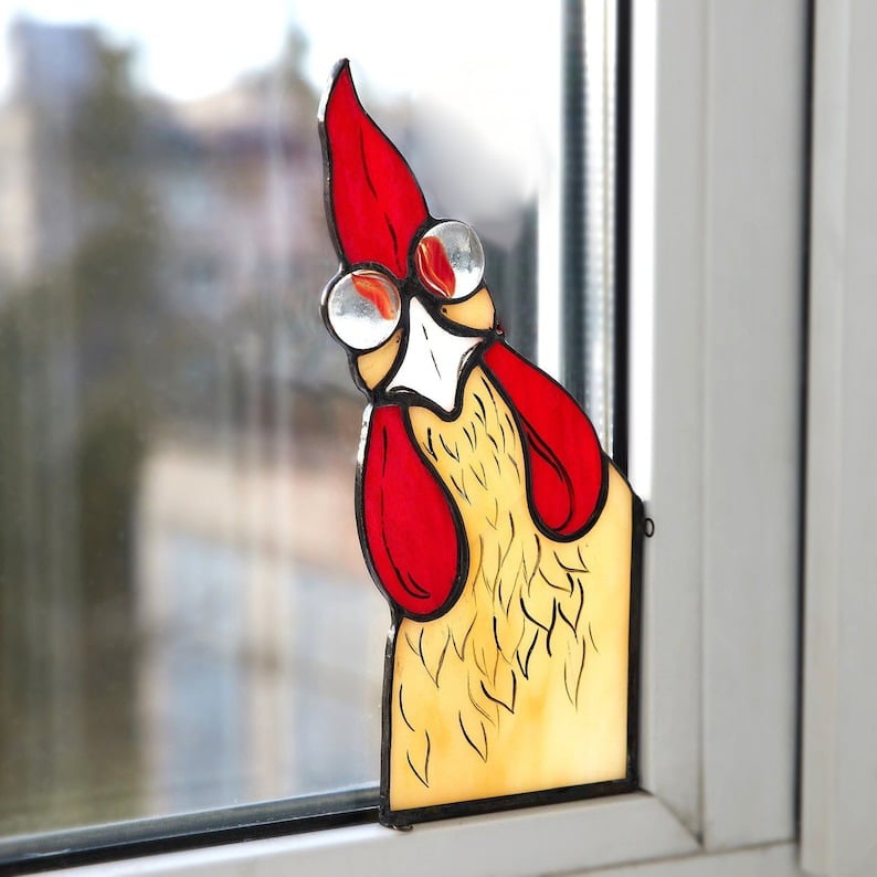 🔥Hot Sale 49% Off🎁Funny Window Corner Decor -🐓Peeping Rooster