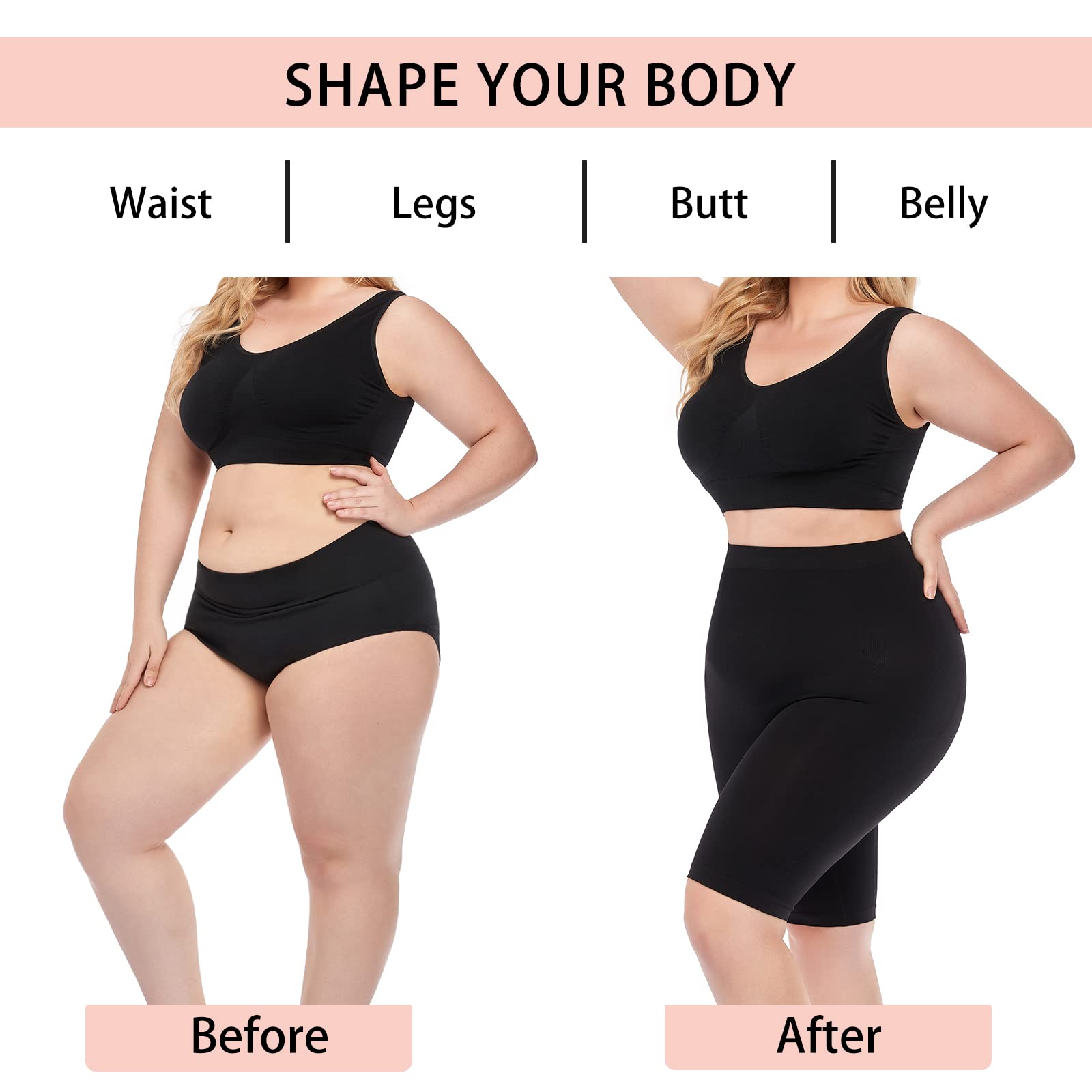 🔥LAST DAY 49% OFF💃High Waisted Tummy Control Shapewear Shorts-5