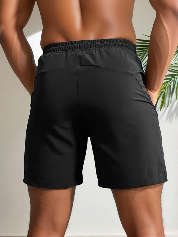 💥HOT SALE 49% OFF💥Men's Letter Print Drawstring Waist Shorts-3