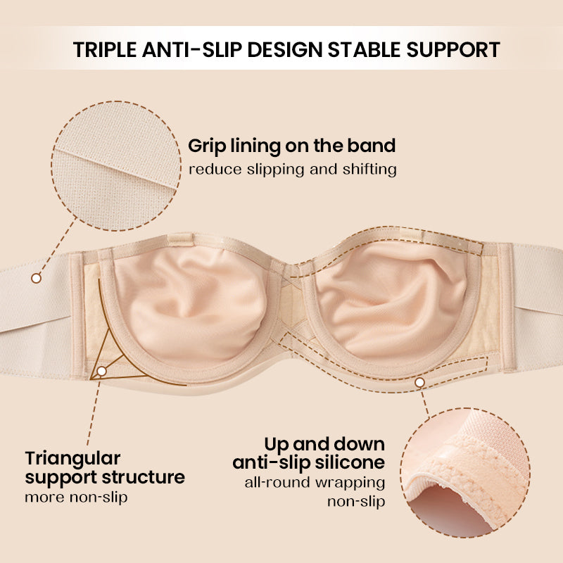 🔥HOT SALE 49% OFF🔥Full Support Non-Slip Convertible Bandeau Bra-6