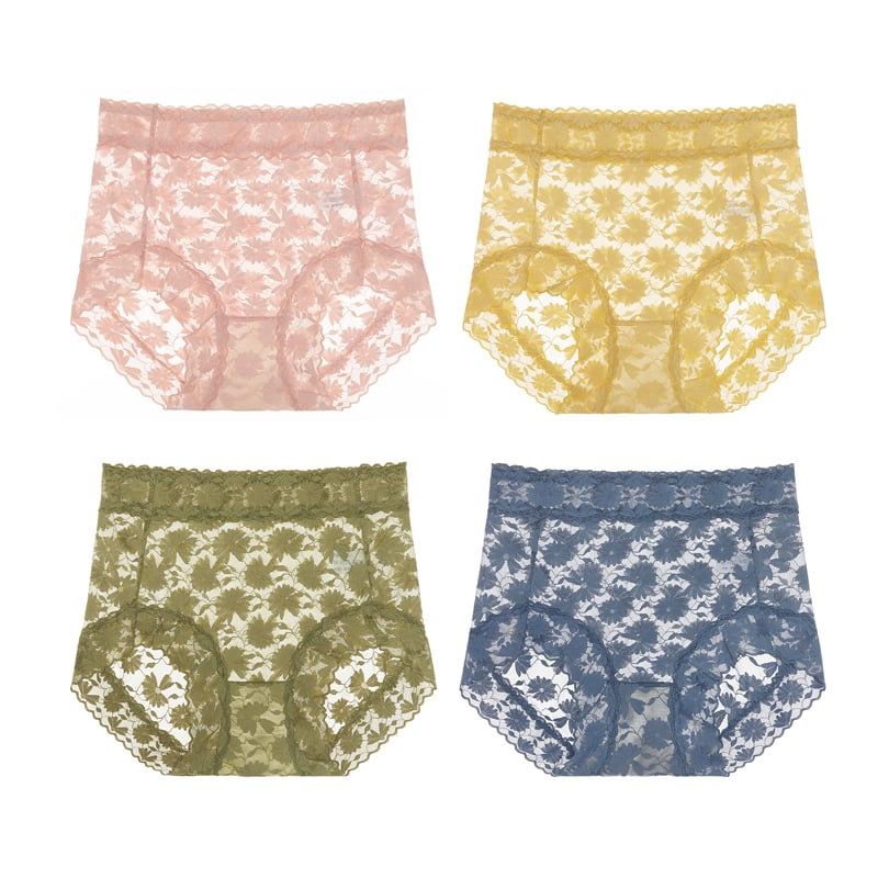 🌷✨️Pay 1 Get 2 Packs Free🌷✨️Sexy Seamless Thin Lace Silk Care Panties-24