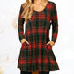 🎅Hot Sale 49% Off✨Loose Dress with Christmas Plaid Print-7