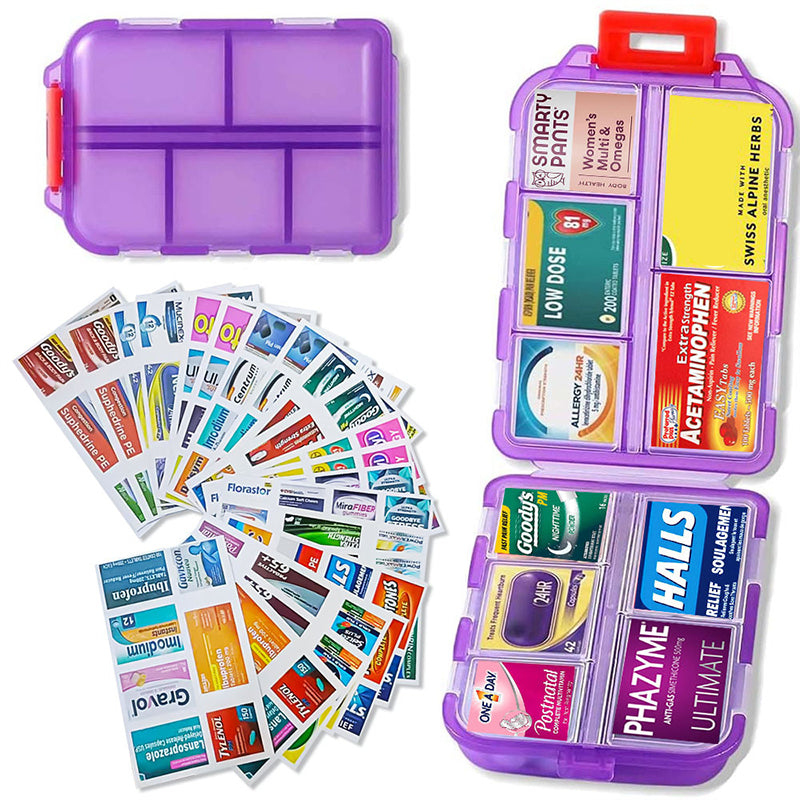 🔥HOT SALE 49% OFF🔥Travel Pill Organizer Box (147 Labels for Customization)-21