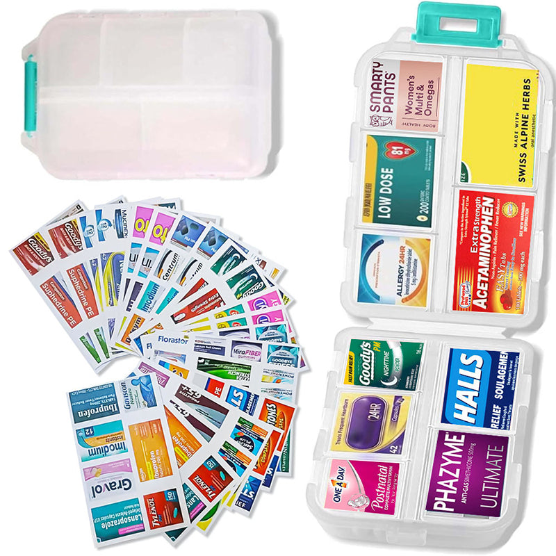 🔥HOT SALE 49% OFF🔥Travel Pill Organizer Box (147 Labels for Customization)-19