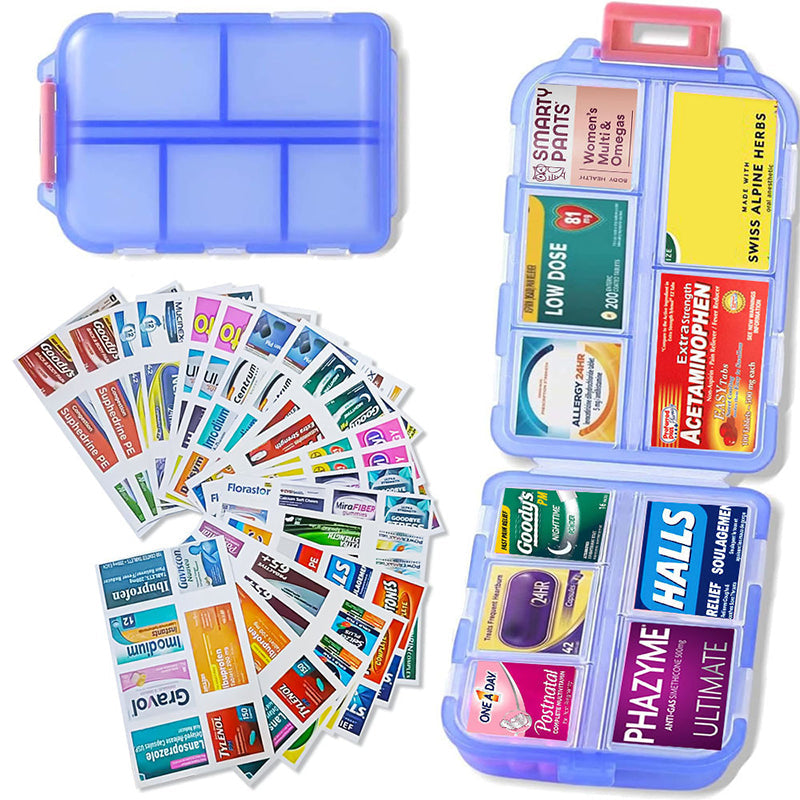 🔥HOT SALE 49% OFF🔥Travel Pill Organizer Box (147 Labels for Customization)-23