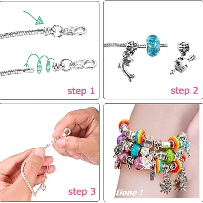 🎄Early Christmas Sale 49% OFF🎁Charm Bracelet Jewelry Making Kit-28