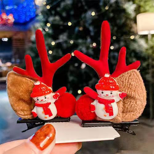 🎅🎄Christmas idea- 49% OFF🎁 Reindeer Antlers Xmas Hair Clip-10