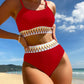 🌊Women Bikini Sets High Waisted Swimsuit  Two Piece Bathing Suits👙-12