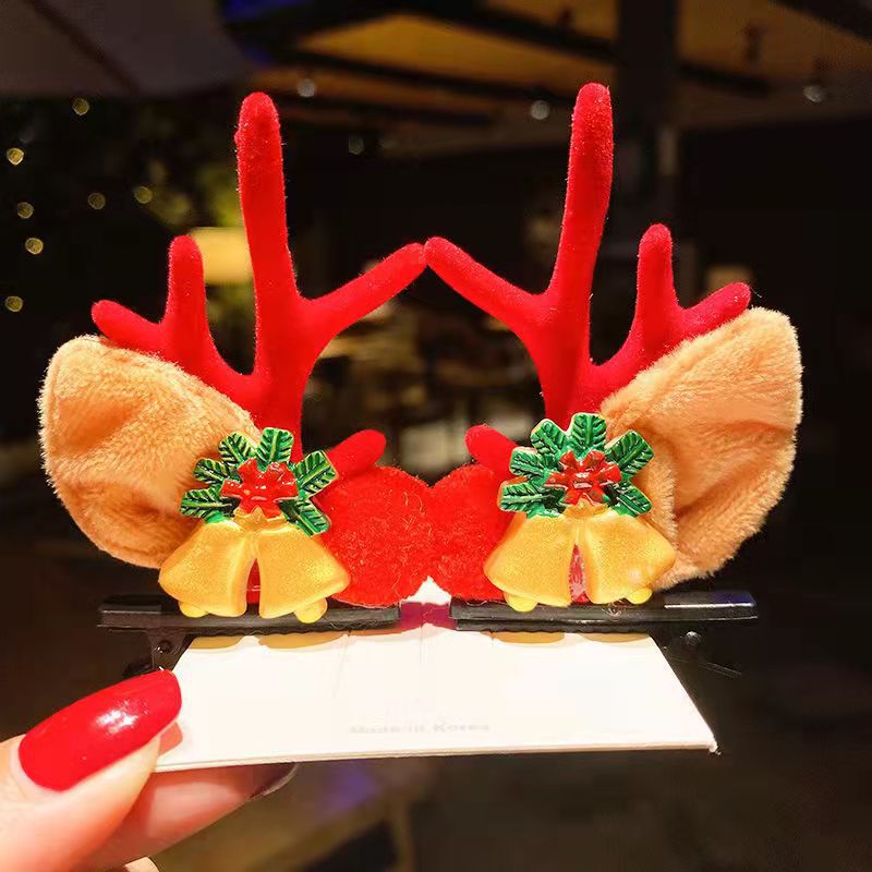 🎅🎄Christmas idea- 49% OFF🎁 Reindeer Antlers Xmas Hair Clip-9