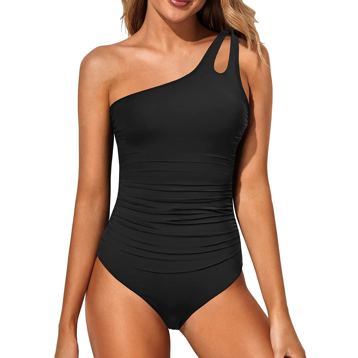 👙Summer Promotion 49% OFF❤️‍🔥One Shoulder Swimsuit-10