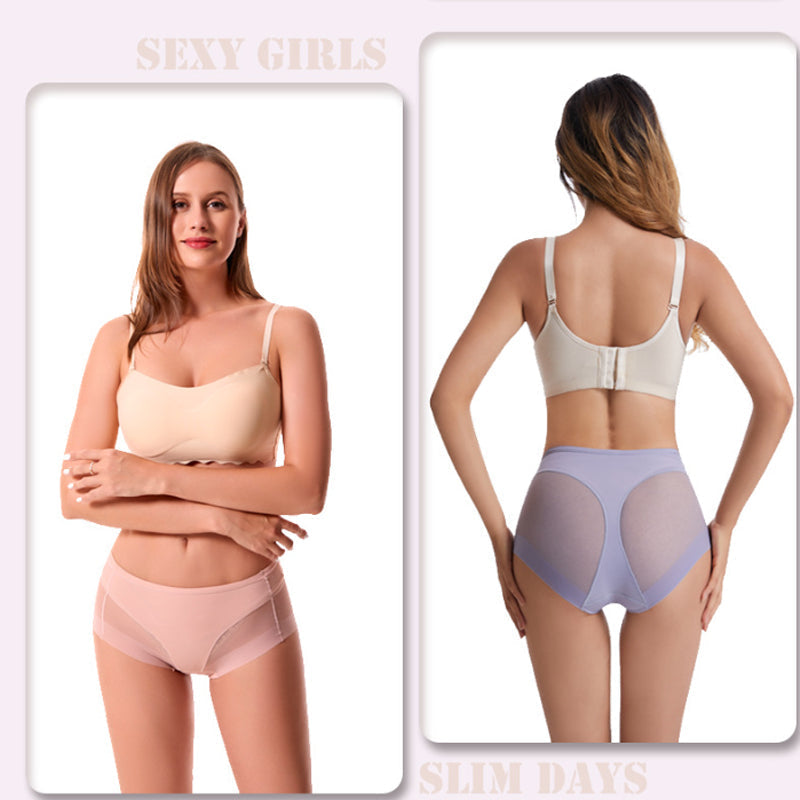 🎁Pay 2 Get 2 Free🔥High Waist Ice Silk Seamless Shaping Briefs-5