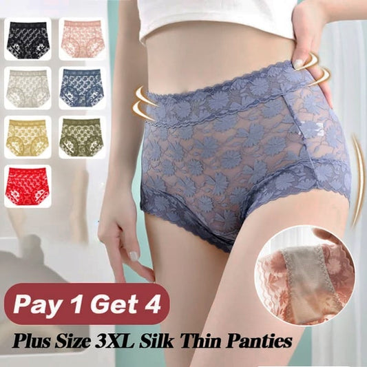 🌷✨️Pay 1 Get 2 Packs Free🌷✨️Sexy Seamless Thin Lace Silk Care Panties